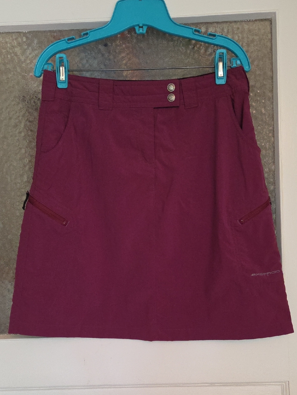 Exofficio Magenta A-Line Skirt with Zip Pockets
